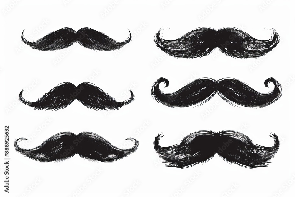 Mustaches icon, hipster sign, Fathers day symbol, barber logo, human whisker, vintage moustache emblem Mustaches icon, hipster sign, Fathers day symbol, barber logo, human whisker, vintage moustache emblem
