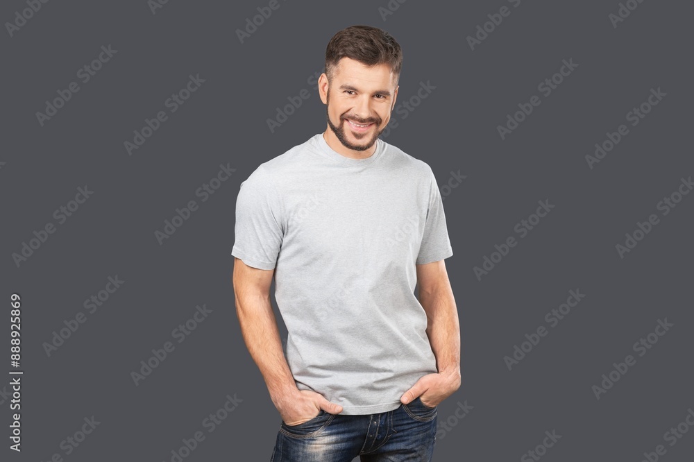 Happy handsome fit sporty man posing Happy handsome fit sporty man posing