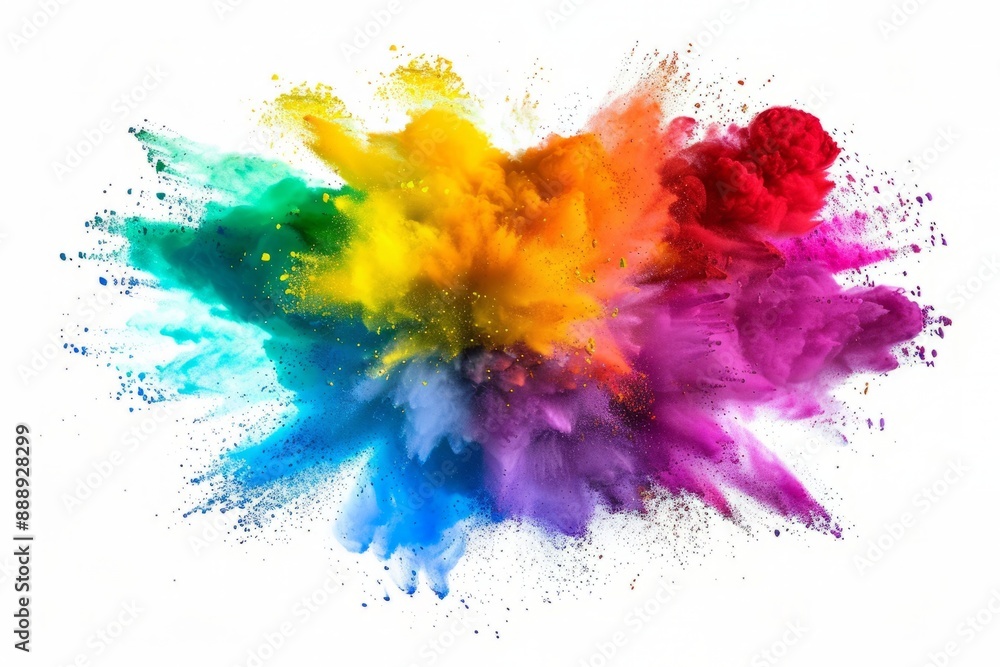 Multicolored pigment explosion resembling a flower Multicolored pigment explosion resembling a flower