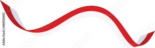 Red And White Flag Ribbon