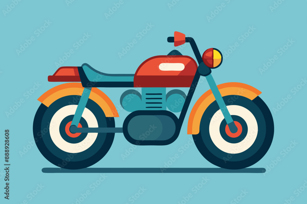 Retro Motorbike Cartoon Vector art Illustration Retro Motorbike Cartoon Vector art Illustration