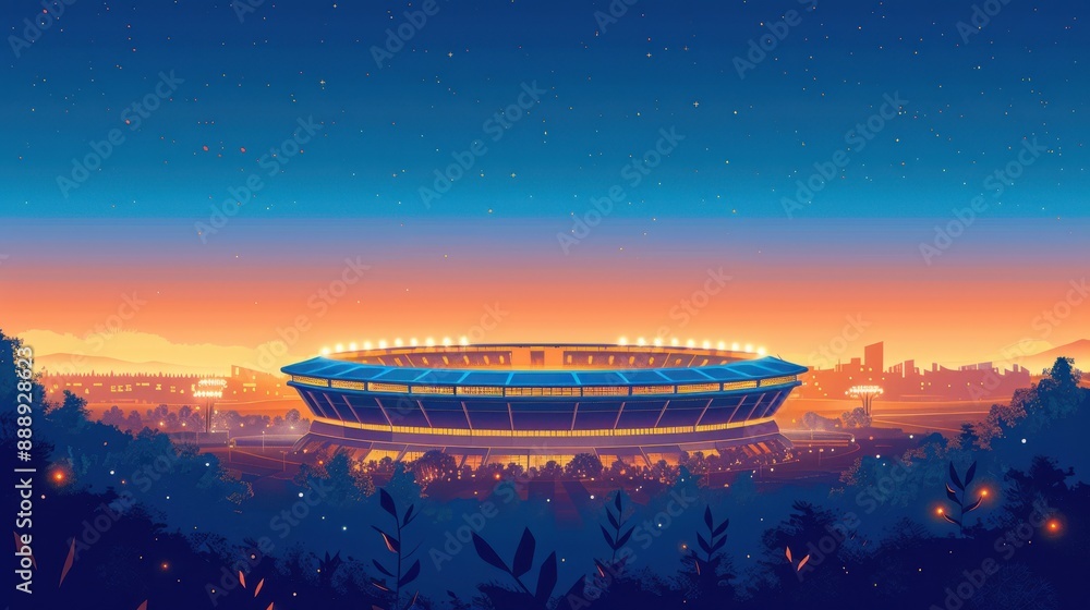 Obraz premium Stadium Under the Stars