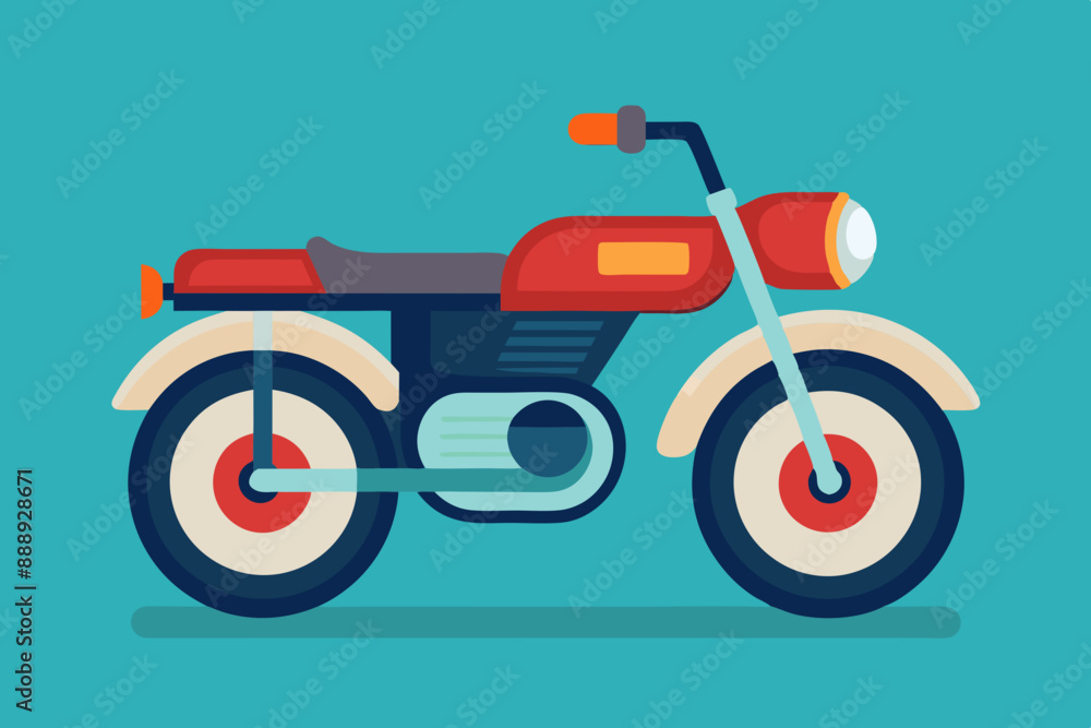 Retro Motorbike Cartoon Vector art Illustration Retro Motorbike Cartoon Vector art Illustration