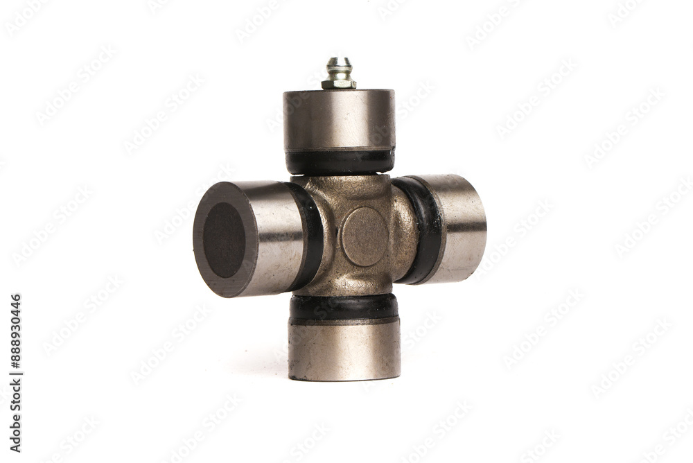 Steering crosspiece mechanism isolated on the white background.