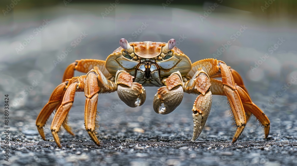 Close-Up Portrait of a Crab on a Rocky Surface Close-Up Portrait of a Crab on a Rocky Surface