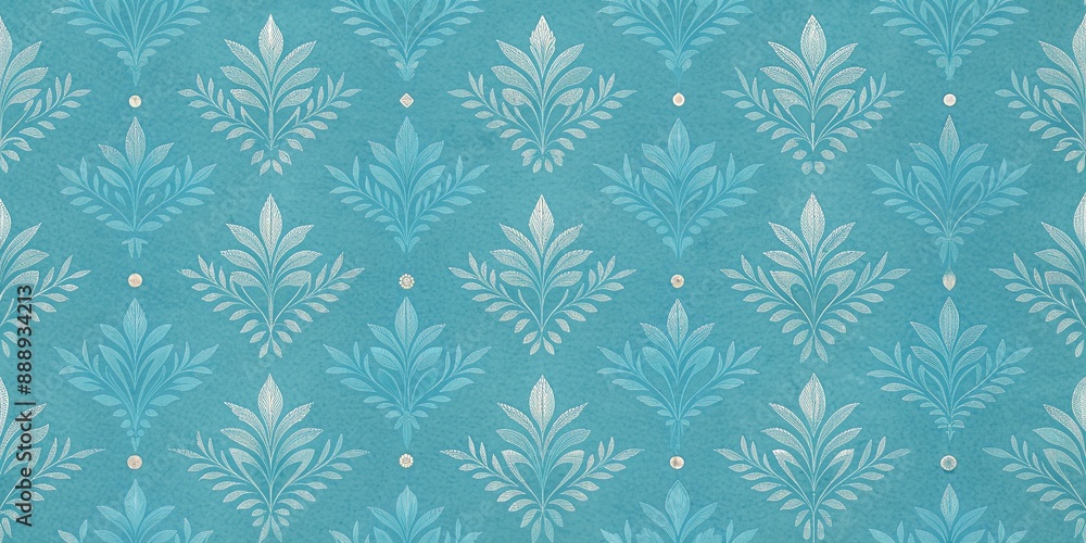 Fototapeta premium Blue leaf seamless pattern for your background, presentation background, event background, wall art background