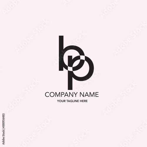 Logotipo con anagrama de las letras b y p 