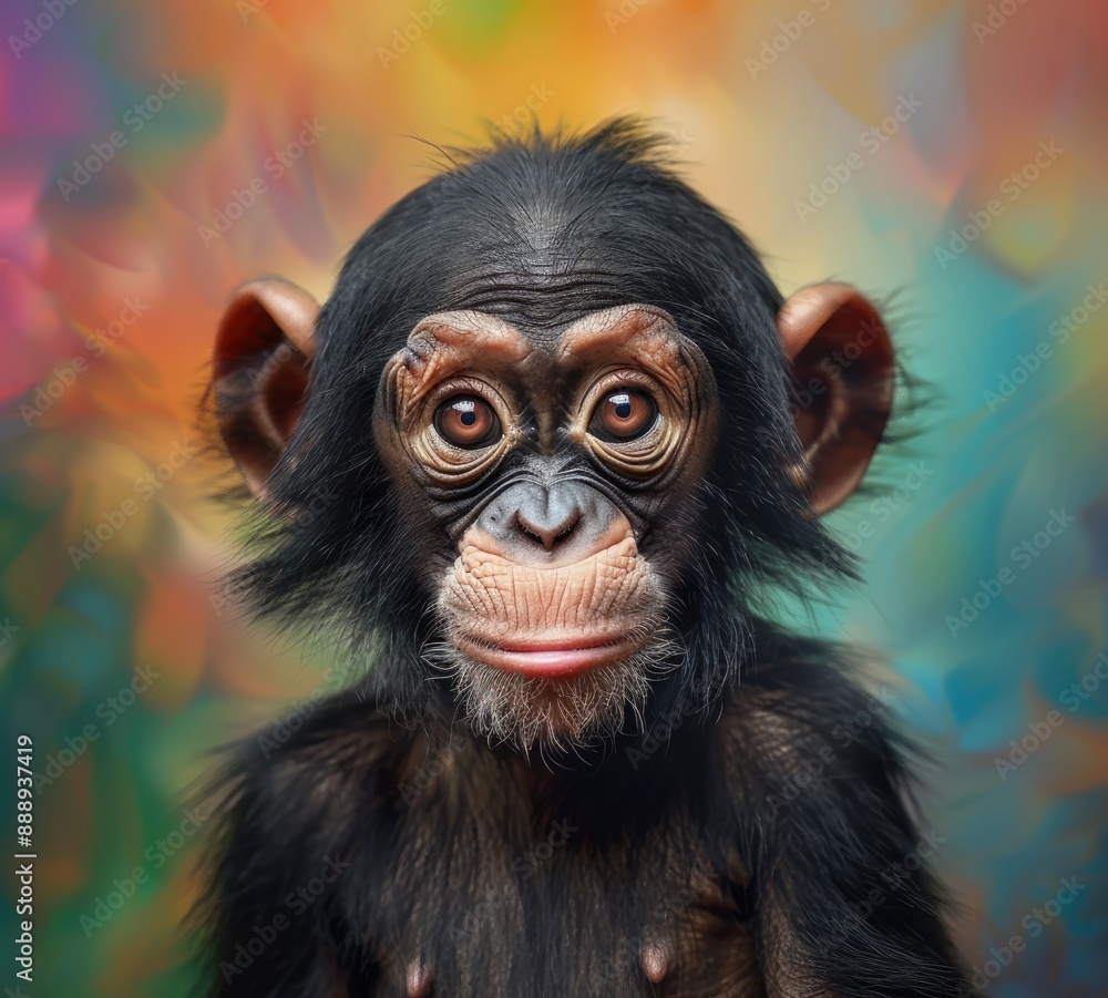 Portrait of a Curious Baby Chimpanzee Portrait of a Curious Baby Chimpanzee