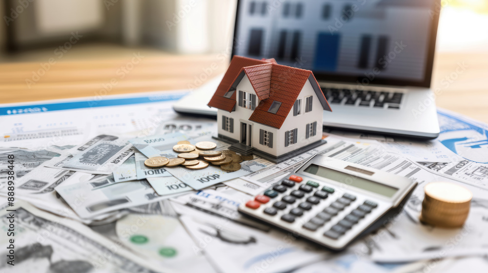 House model Property tax eal estate background wallpaper House model Property tax eal estate background wallpaper