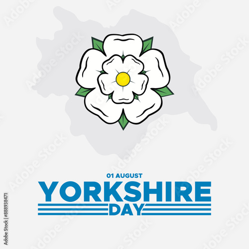 Yorkshire Day held on 01 August, editable Yorkshire Day template, Yorkshire Day stock illustration, eps file. 