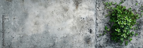 Wallpaper Mural A top-down view of a concrete surface with a small patch of green grass growing in the bottom right corner Torontodigital.ca