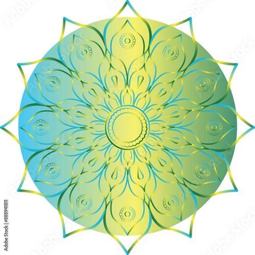 This is simple and vector gradient mandala background. It is editable.