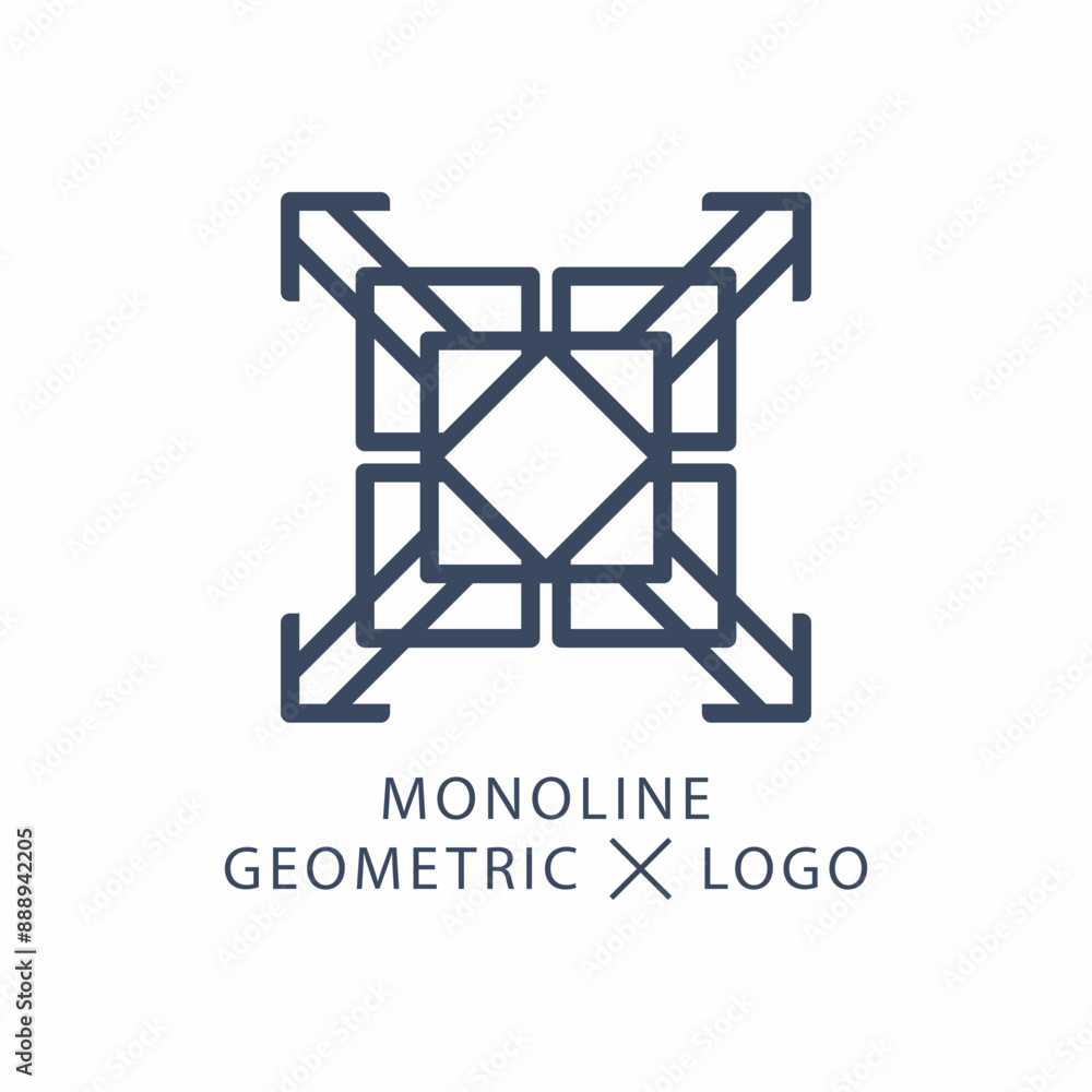 Geometric letter X creative agency logo template Geometric letter X creative agency logo template
