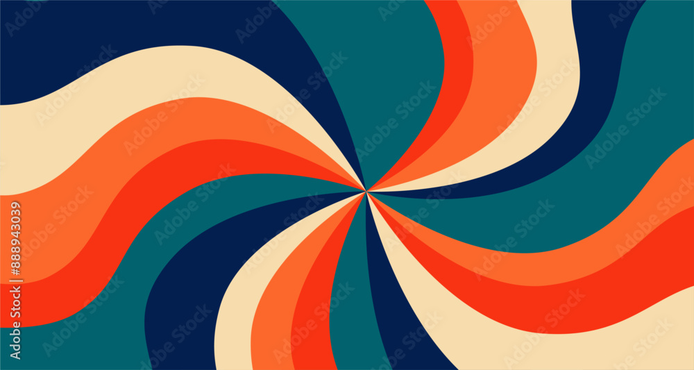 Obraz premium Swirling radial pattern background. Vector illustration for swirl design.