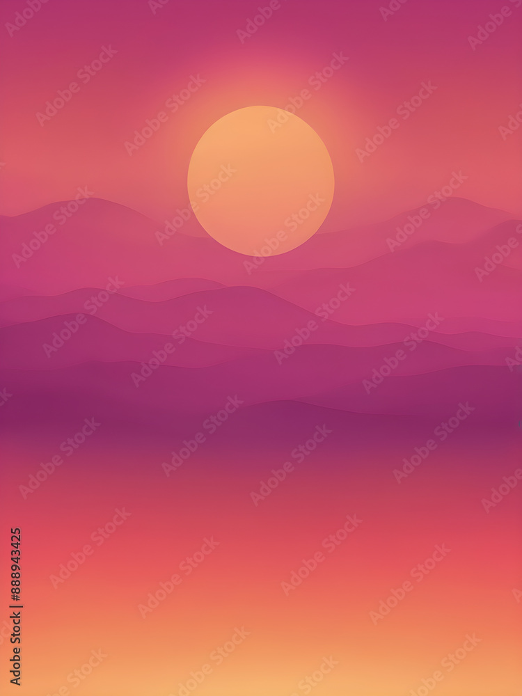 Obraz premium Warm sunset gradient background