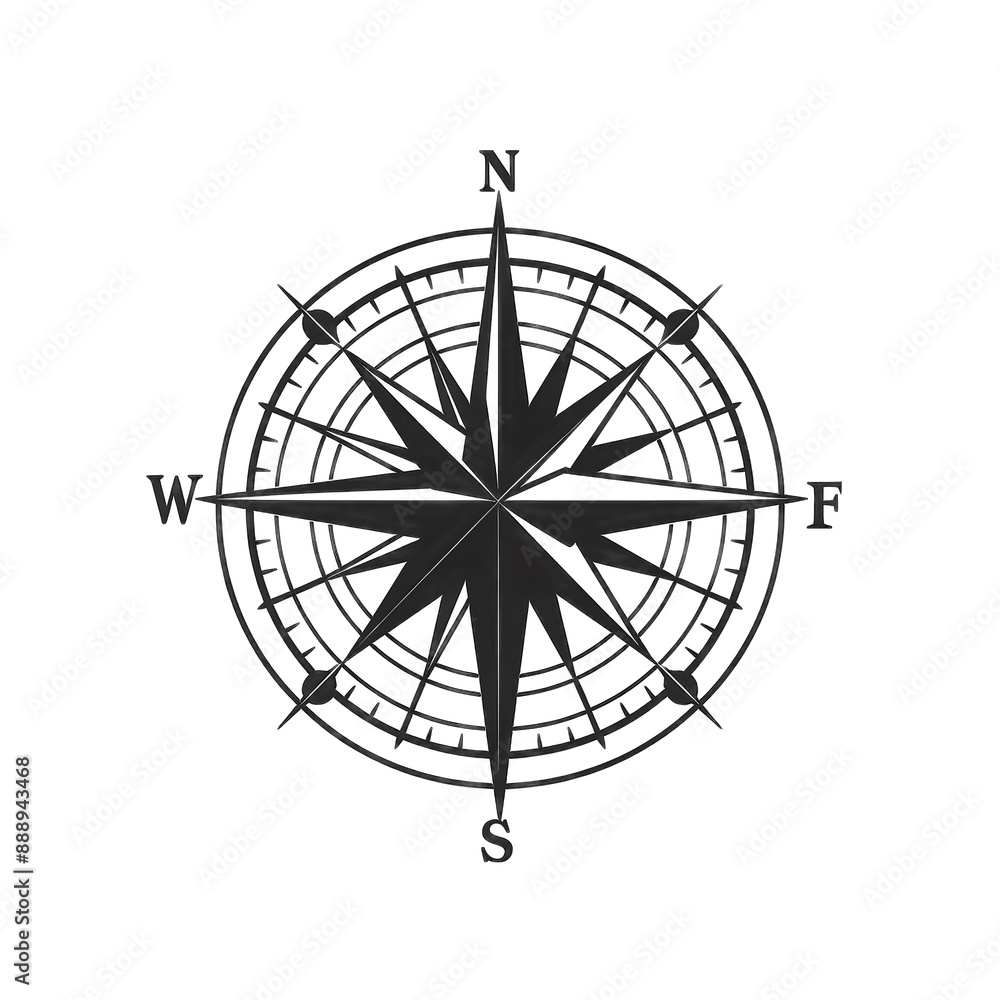 compass rose with north, south, east and west indicated compass rose with north, south, east and west indicated