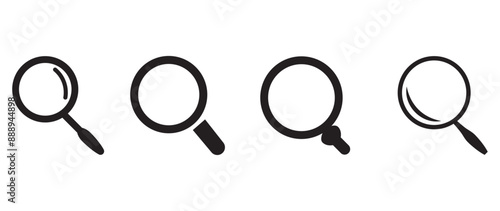 Set of magnifying glass icons,Search icons