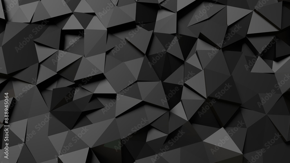 Abstract dark geometric pattern with sharp, faceted triangles. Abstract dark geometric pattern with sharp, faceted triangles.