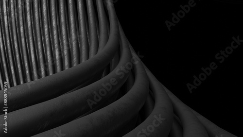 Abstract black and white sp...