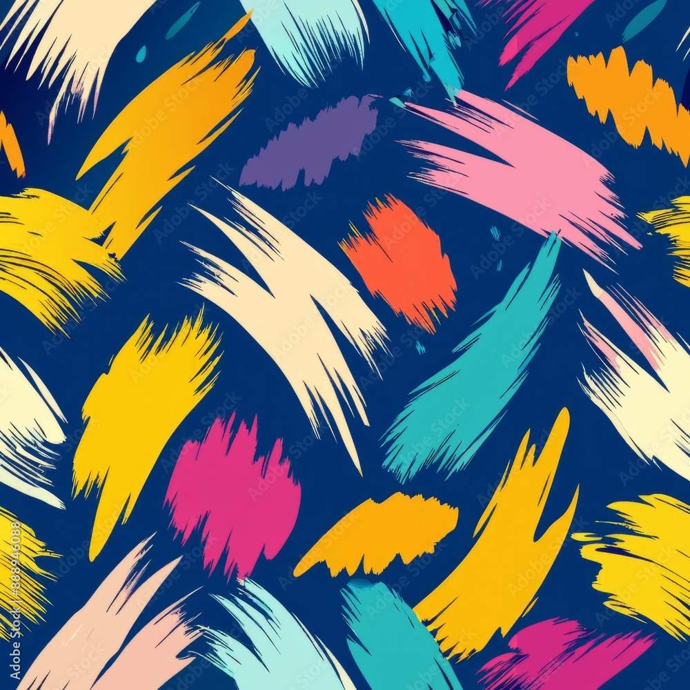 seamless pattern of abstract brush strokes and splatters, Generative AI seamless pattern of abstract brush strokes and splatters, Generative AI