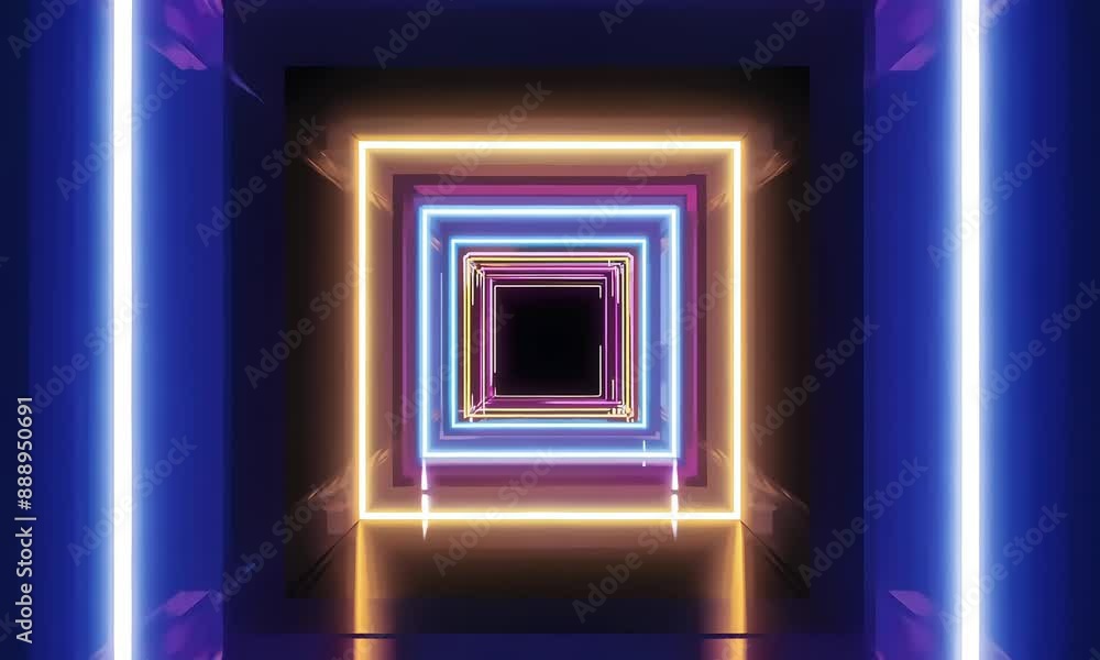 frame animation with colorful neon, generated ai frame animation with colorful neon, generated ai