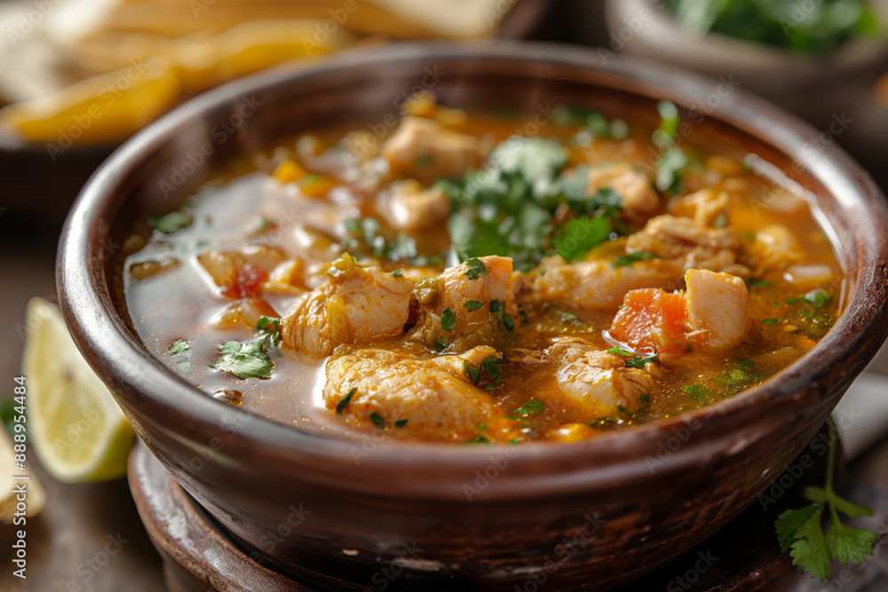 Steaming Bowl of Belizean Chicken Escabeche Soup Steaming Bowl of Belizean Chicken Escabeche Soup