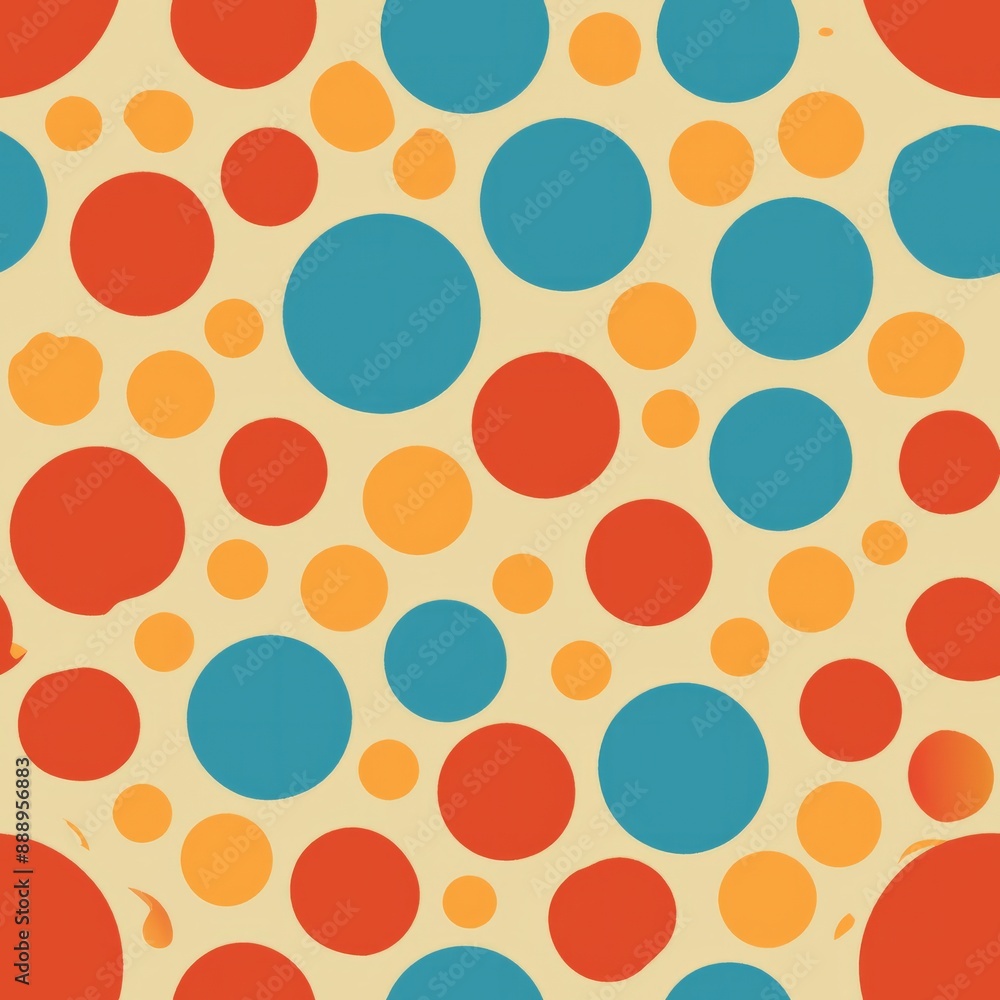 seamless pattern of dotted circles with irregular spacing for a playful look, Generative AI seamless pattern of dotted circles with irregular spacing for a playful look, Generative AI