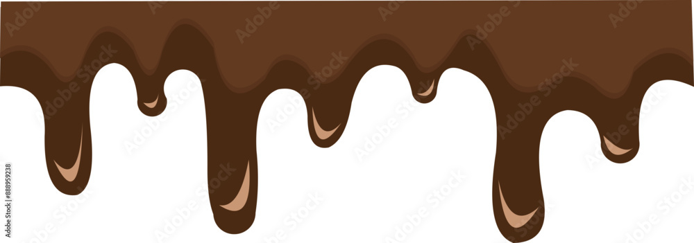 Melted Chocolate Corner Border Melted Chocolate Corner Border