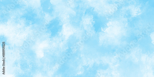 sky clouds for wallpaper backdrop background, shiny and clear painted light blue clouds watercolor background, The summer is colorful clearing day Good weather with natural blue clouds.