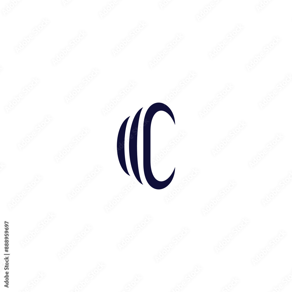 letter C flat abstract logo design letter C flat abstract logo design