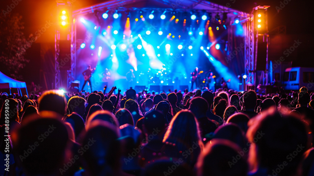 Large concert with many spectators. Large concert with many spectators.