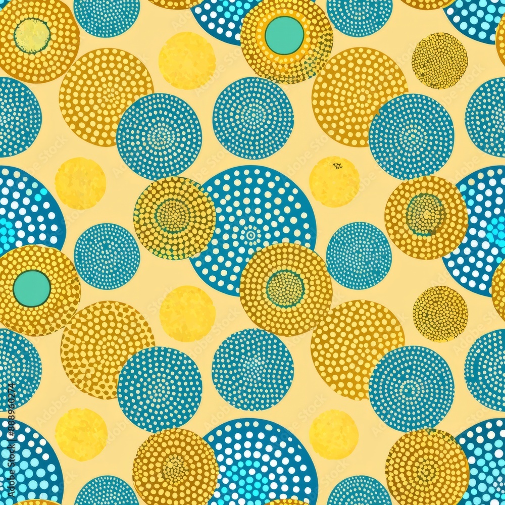 seamless pattern of dotted circles in varying opacities, creating a layered effect, Generative AI seamless pattern of dotted circles in varying opacities, creating a layered effect, Generative AI