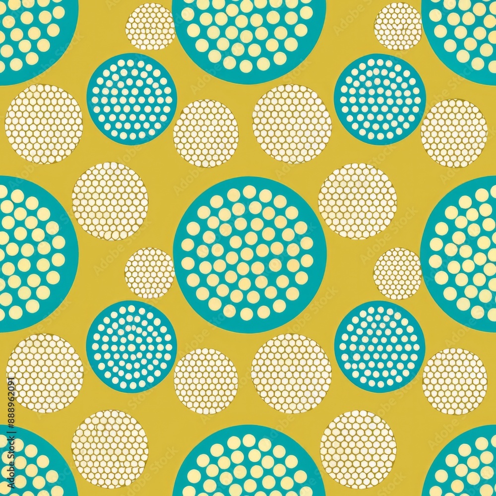 seamless pattern of dotted circles arranged in rows and columns, Generative AI seamless pattern of dotted circles arranged in rows and columns, Generative AI