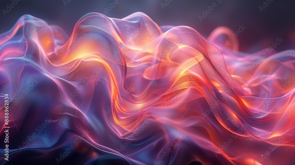 A futuristic, fluid 3D shape with iridescent surfaces and a captivating blend of neon colors, floating in a soft gradient space A futuristic, fluid 3D shape with iridescent surfaces and a captivating blend of neon colors, floating in a soft gradient space