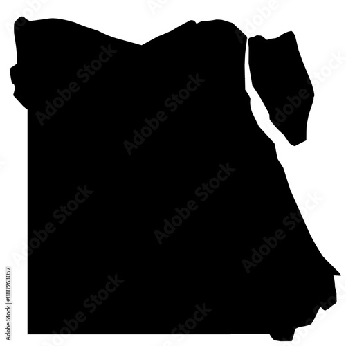 egypt map silhouette on transparent background