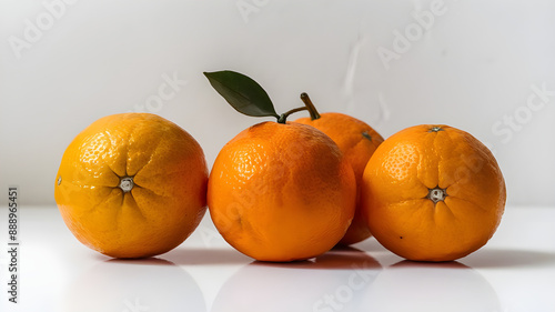 Fresh Oranges on white background: Fresh Oranges, Juicy Oranges, Ripe Oranges, Vibrant Oranges, Organic Oranges Juicy and Delicious,  photo