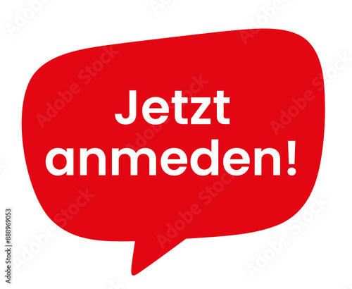 roter CTA Button Sprechblase Bubble