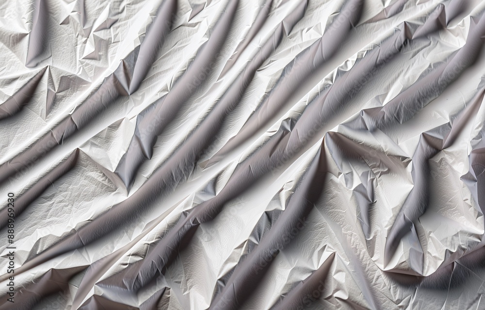 Obraz premium White crumpled paper texture background, Abstract wrinkled wallpaper