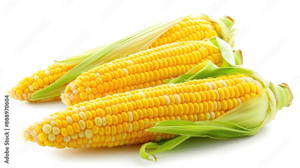 Fresh Sweet corn isolated on white background Fresh Sweet corn isolated on white background