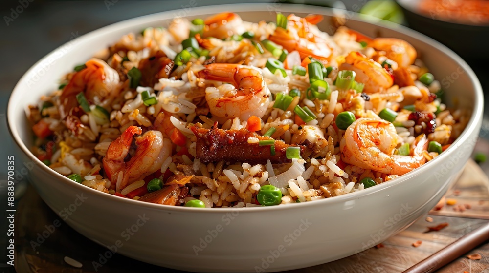 Chinese fried rice with Sergestid Shrimp Chinese fried rice with Sergestid Shrimp