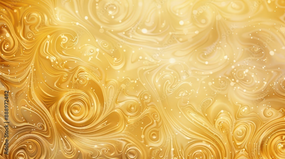 Abstract golden spiral patterns create a textured background. The intricate and ornate design gives a luxurious and elegant feel. Abstract golden spiral patterns create a textured background. The intricate and ornate design gives a luxurious and elegant feel.