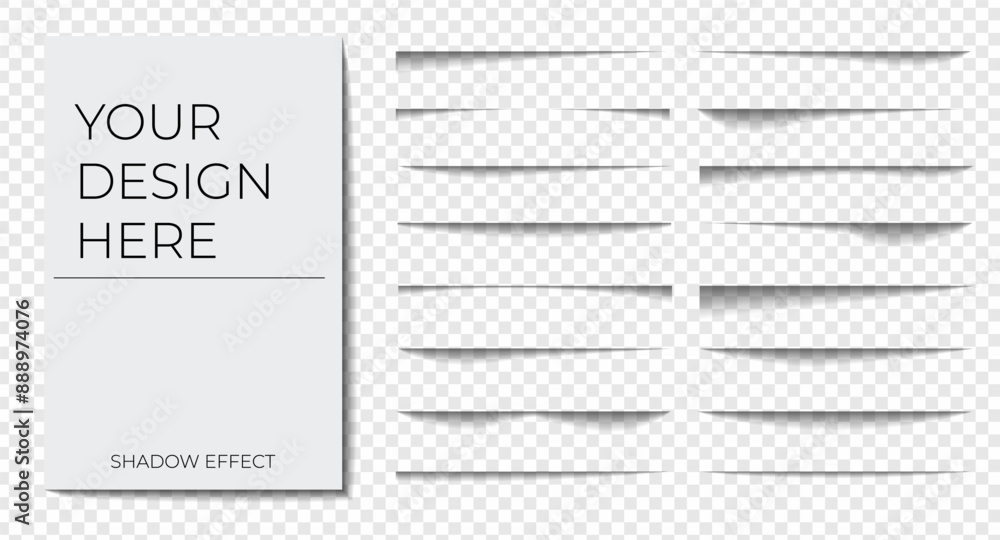 Set of realistic shadow effect different shapes page separation Set of realistic shadow effect different shapes page separation
