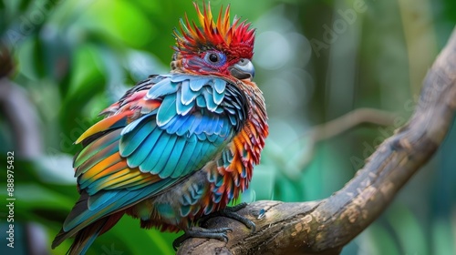 Bird with colorful plumage