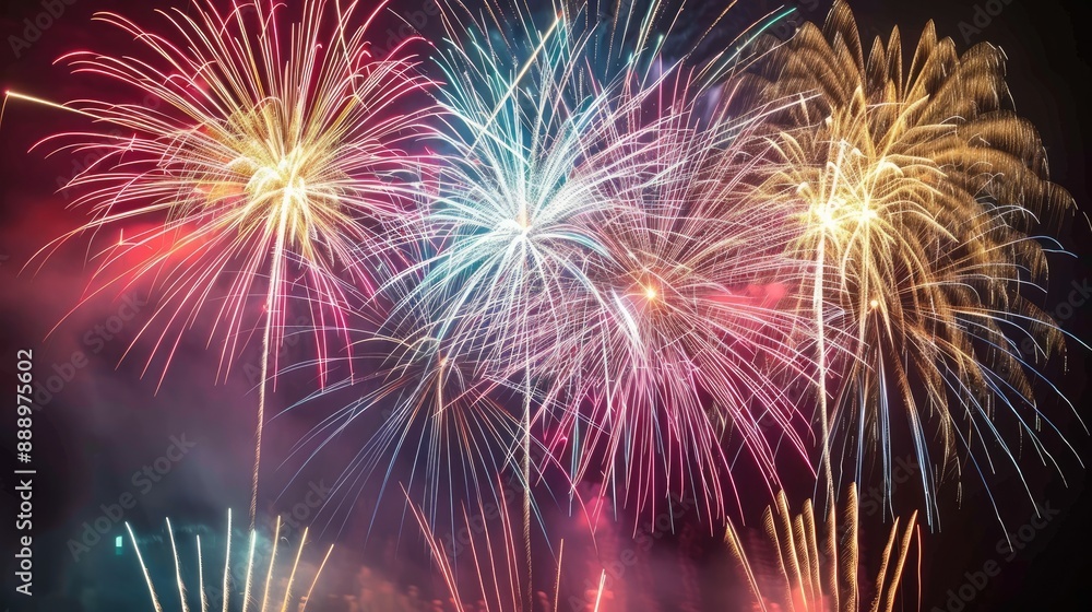 Display of Fireworks for New Year Display of Fireworks for New Year