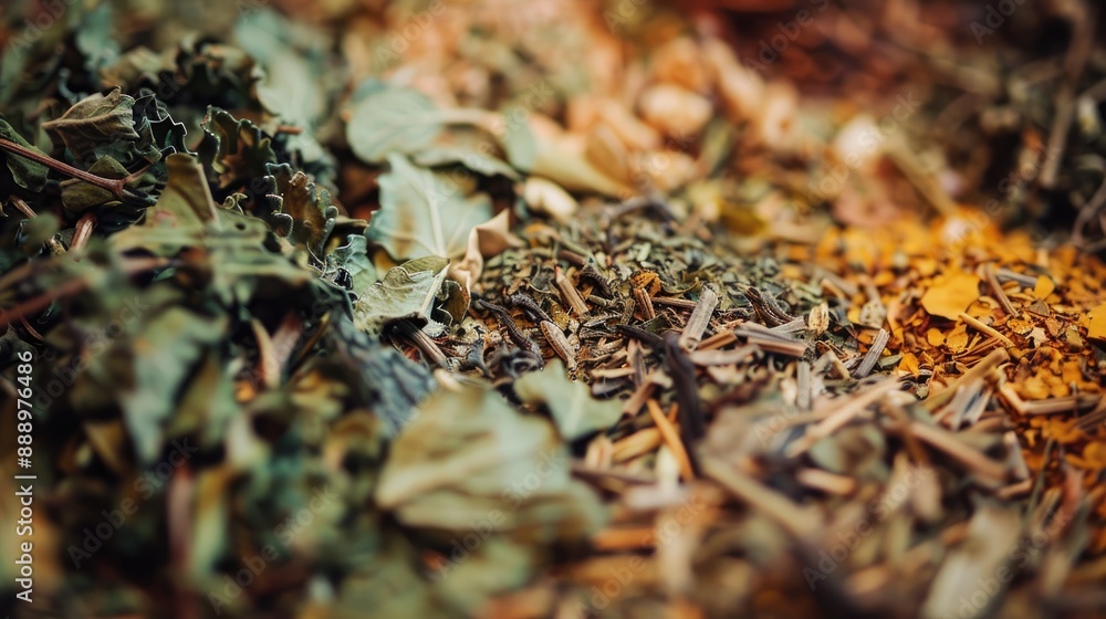 Herb repertory dry vulnerary plants officinal mixture for herbal tea Orthosiphonis staminei folia extreme close up Means of folk medicine pharmacy Herb repertory dry vulnerary plants officinal mixture for herbal tea Orthosiphonis staminei folia extreme close up Means of folk medicine pharmacy