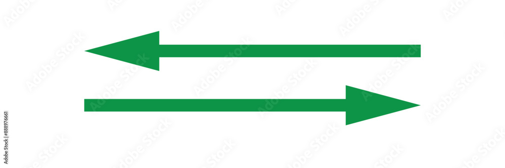 Long green arrows icon set. green arrows pointing right and left direction in flat style on white background. Replaceable vector design. green navigation, arrow cursor, exit, evacuation sign vector.
Long green arrows icon set. green arrows pointing right and left direction in flat style on white background. Replaceable vector design. green navigation, arrow cursor, exit, evacuation sign vector.