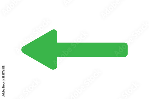 left long arrow pointing to the left. EPS 10. left sided horizontal long green arrow vector. Variety Colorful Bold type Right arrow. 