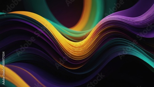 Trendy simple color gradient abstract background with dynamic wave line effect. Vector Illustration For Wallpaper, Banner, Background, Card, Book Illustration, landing page