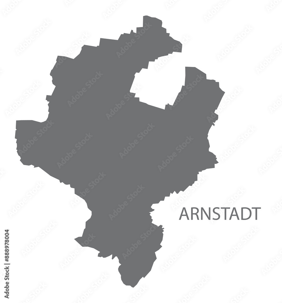 Arnstadt German city map grey illustration silhouette shape Arnstadt German city map grey illustration silhouette shape