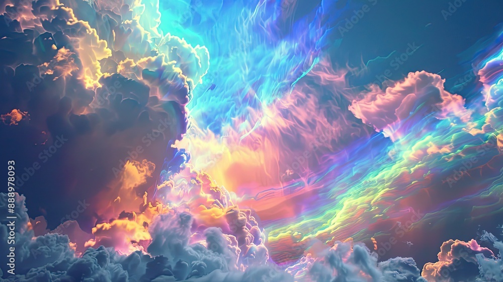 An iridescent cloud is a colorful optical phenomenon that occurs in clouds An iridescent cloud is a colorful optical phenomenon that occurs in clouds